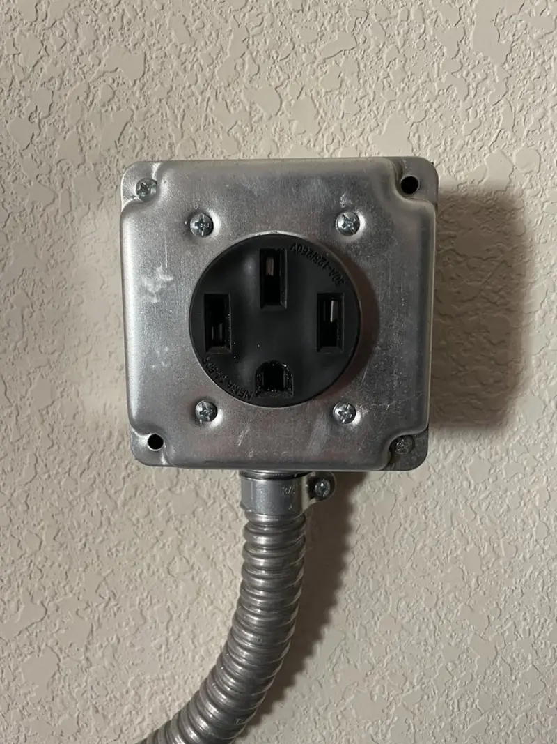 NEMA 14-50 outlet installed for Electrical Panel Upgrade in Falls