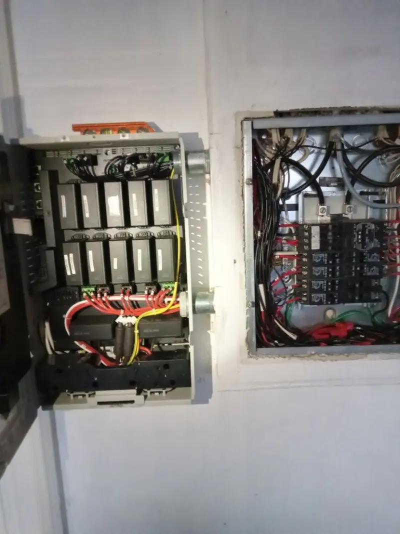 Electrical panel upgrade completed for Security Camera Wiring in Falls